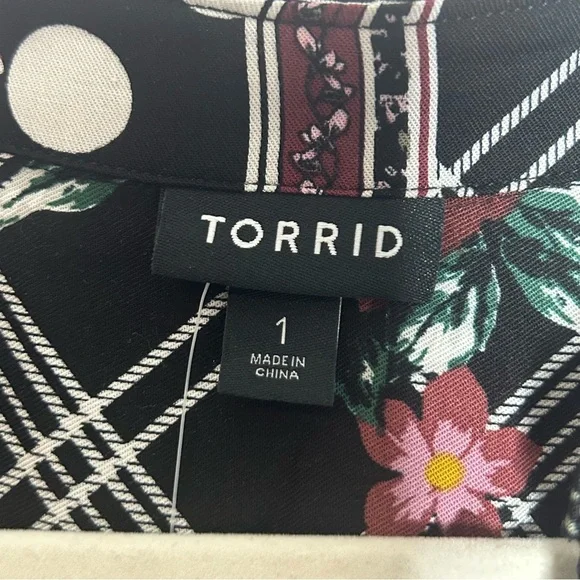 Torrid Patchwork Floral Challis Maxi Shirt Dress NWT - Picture 10 of 16